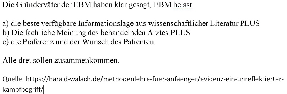 Evidenzbasierte Medizin - Prof. Walach Evidenzbasierte Medizin - Prof. Walach